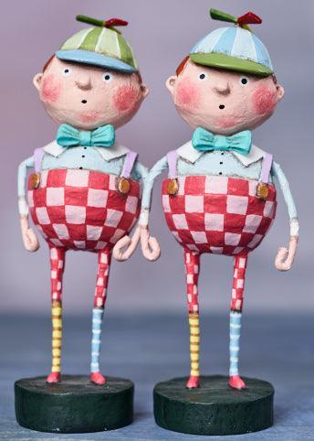 Tweedledee & Tweedledum Lori Mitchell Set of 2 Figurines Alice in Wonderland - Quirks!
