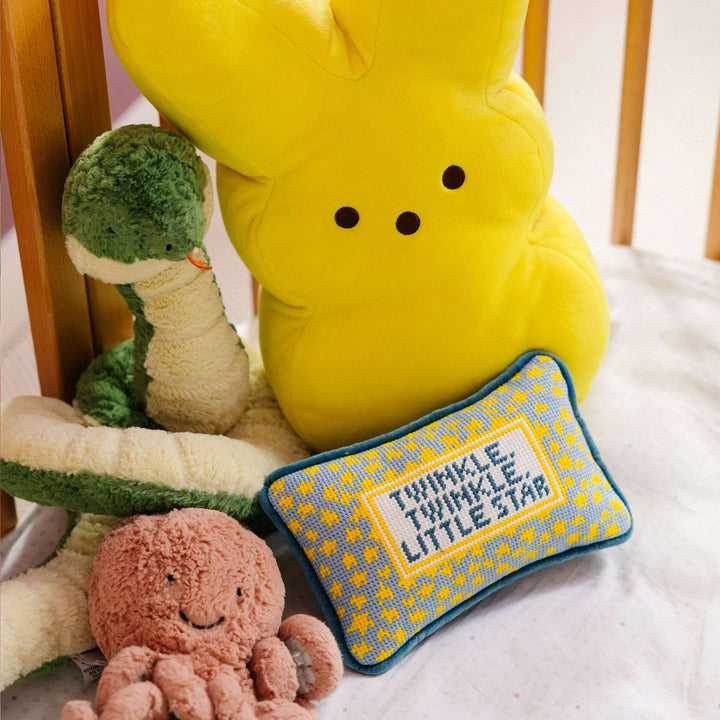 Twinkle Twinkle Mini Needlepoint Pillow