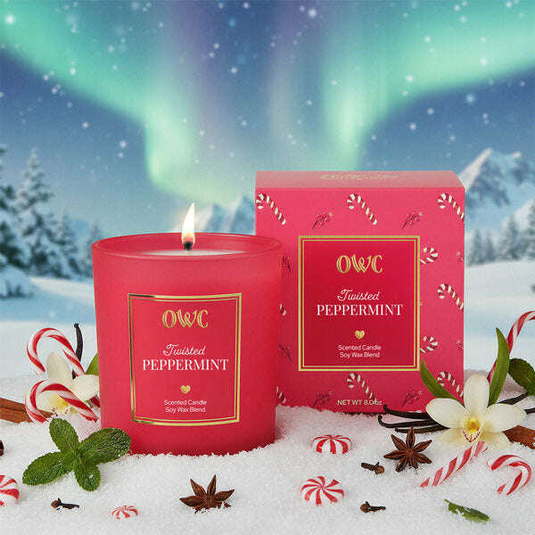 Twisted Peppermint Candle