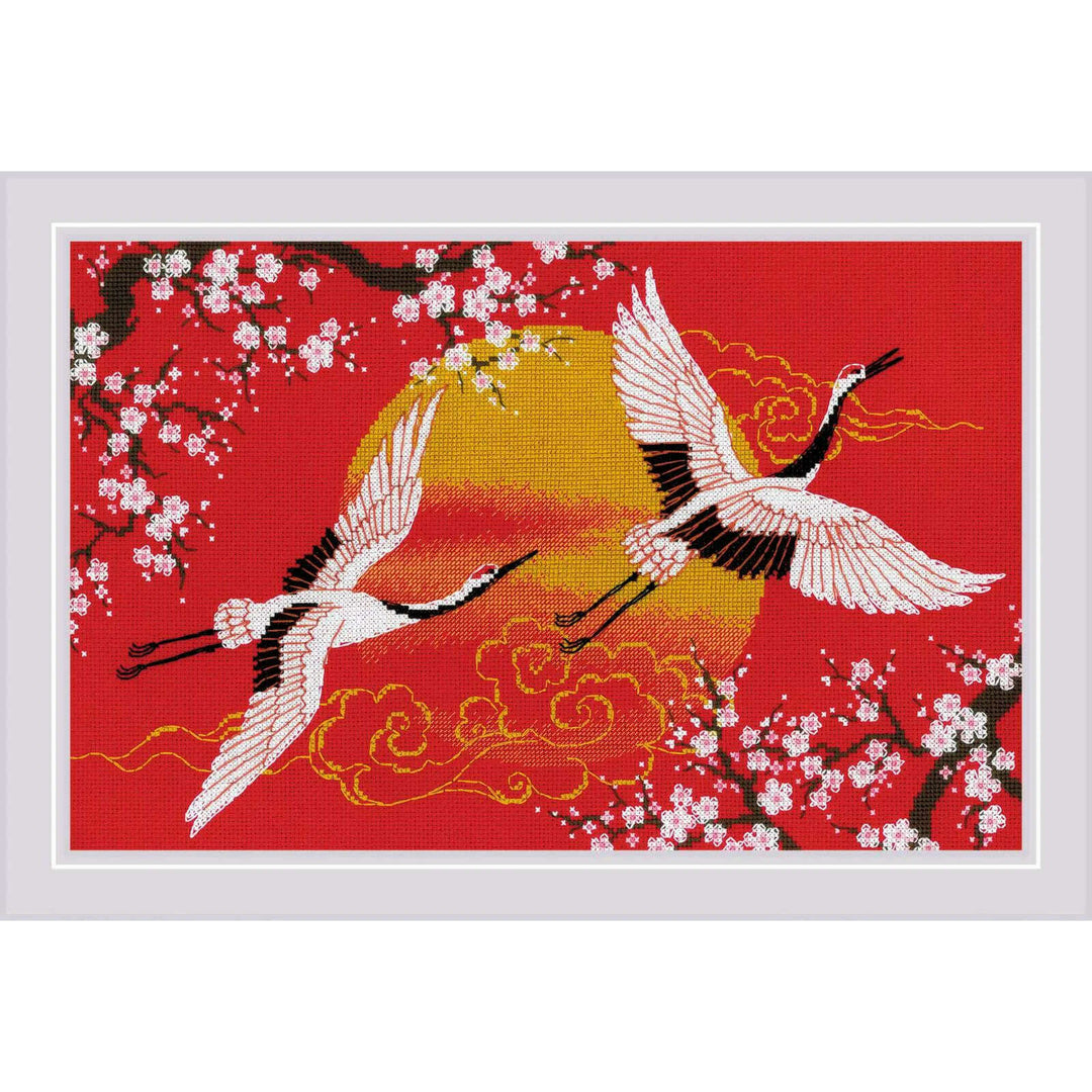 Under Heaven. Cranes R2077 Counted Cross Stitch Kit