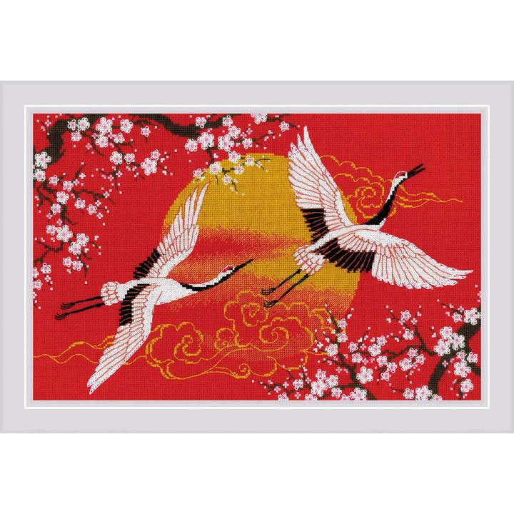 Under Heaven. Cranes R2077 Counted Cross Stitch Kit