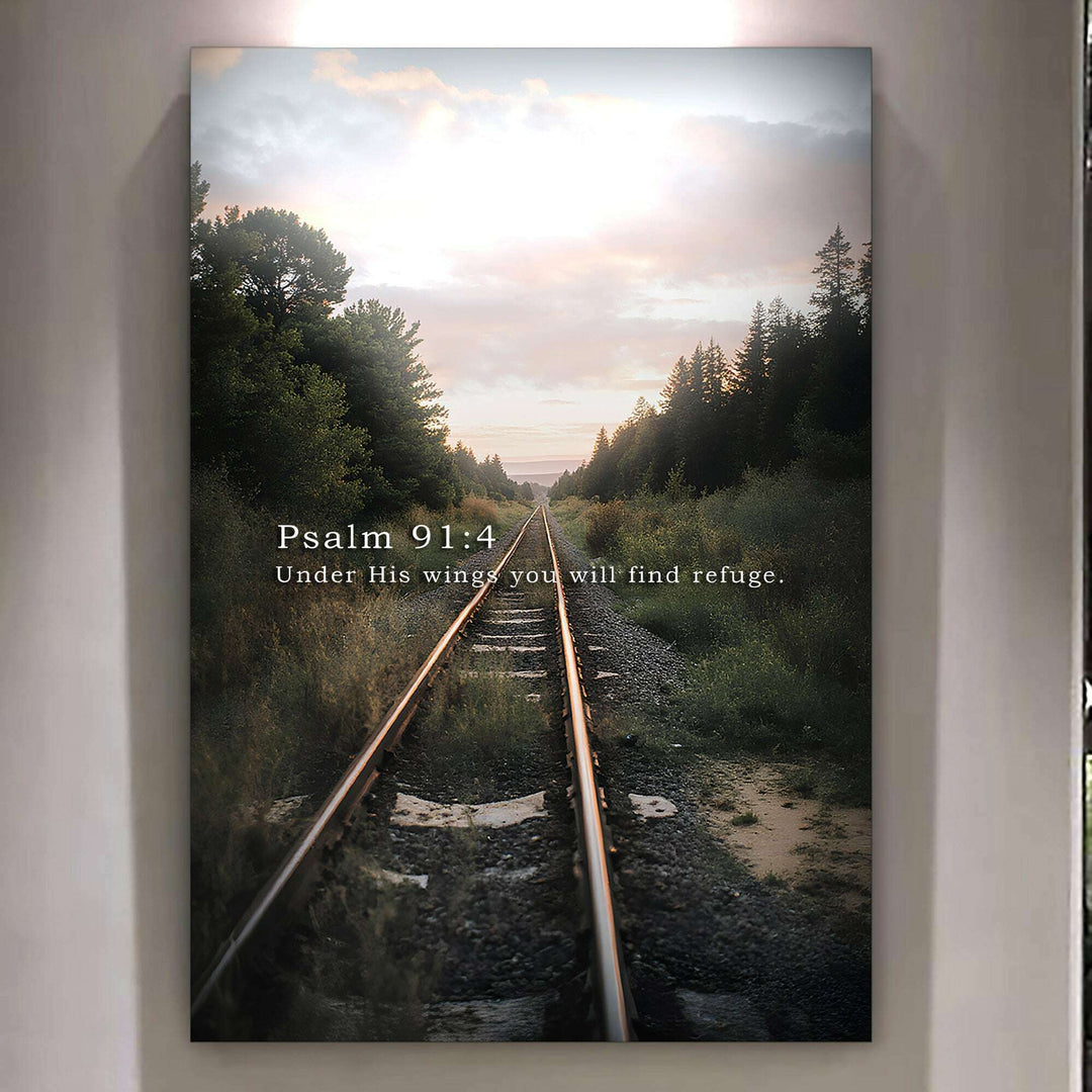 Under His Wings You Will Find Refuge - Psalm 91:4 Faith Wall Art