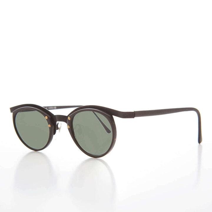 Unique Round Edgy Floating Rim Sunglass - Gavi