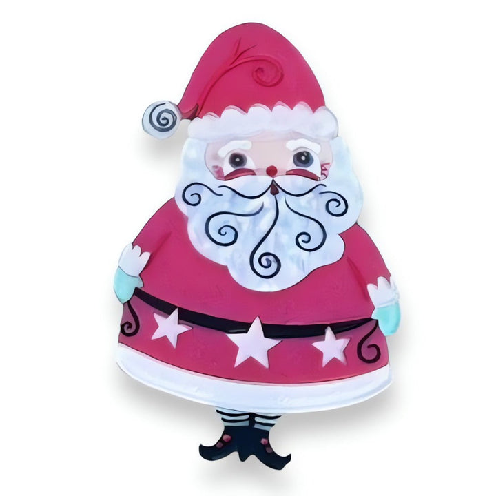 Jolly Old Elf PINK Brooch by Lipstick & Chrome