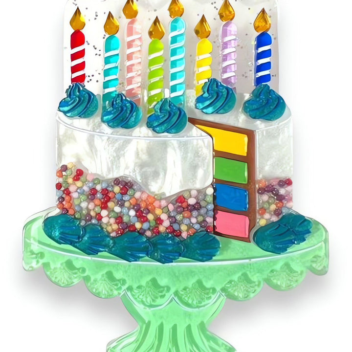 Slice Slice Baby Birthday Cake Brooch by Lipstick & Chrome