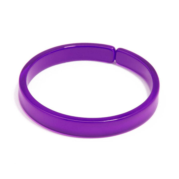 Resin Bangle Bracelet Purple by Lipstick & Chrome