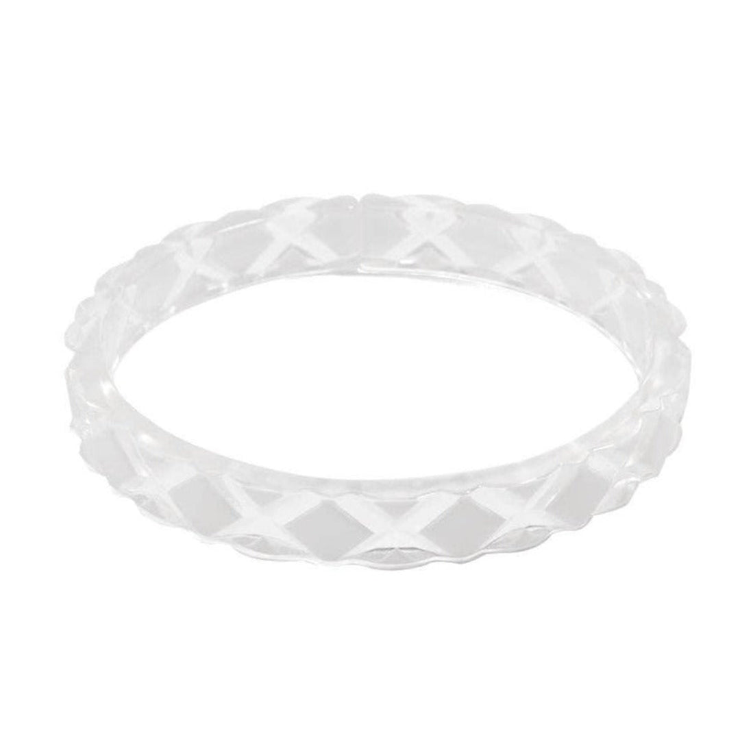 Quilted Resin Bangle Bracelet by Lipstick & Chrome