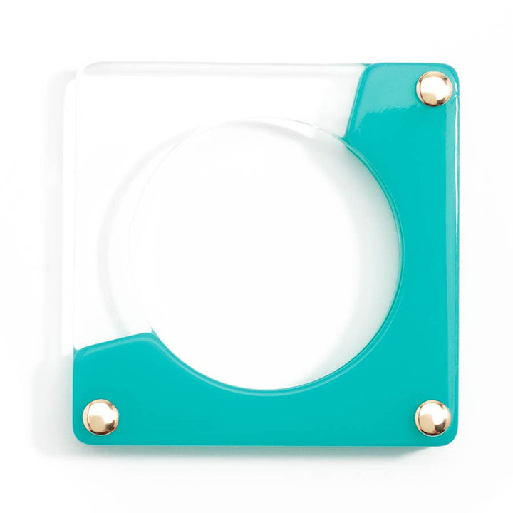 Resin Square Bangle Aqua by Lipstick & Chrome