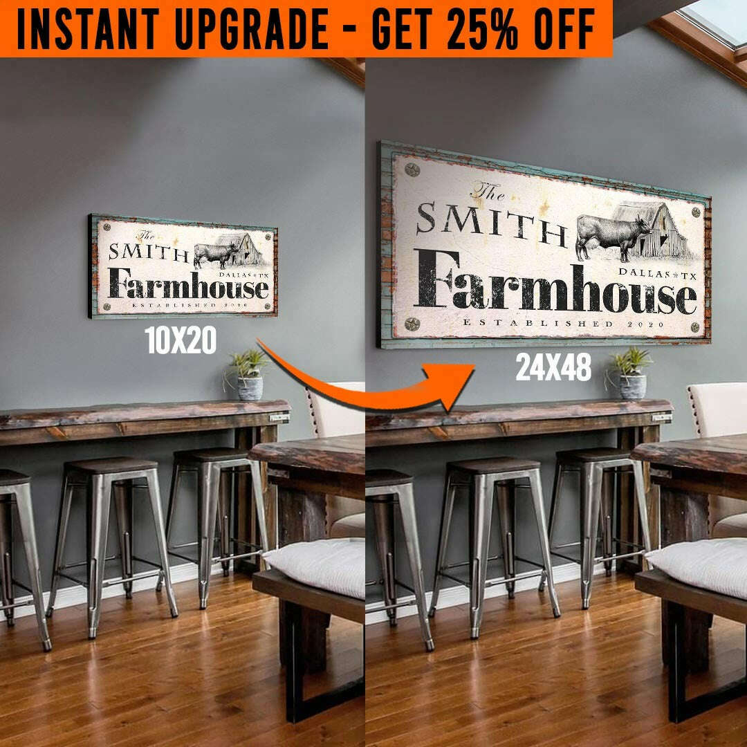 Upgrade Your 'Farmhouse' (Fam 1039 - Style 3) Canvas To 24x48 Inches