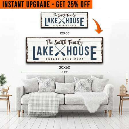 Upgrade Your 'Lake House' (Style 2) Canvas To 20x60 Inches