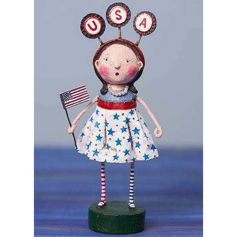 USA Girl Patriotic Lori Mitchell Figurine - Quirks!