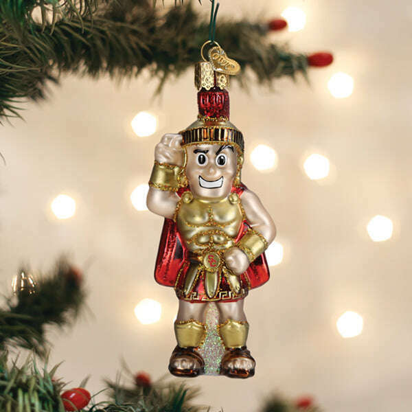 Old World Christmas USC Tommy Trojan Blown Glass Ornament