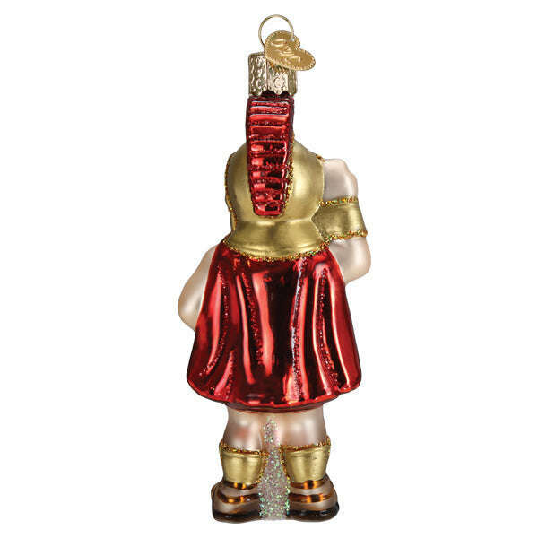 Old World Christmas USC Tommy Trojan Blown Glass Ornament