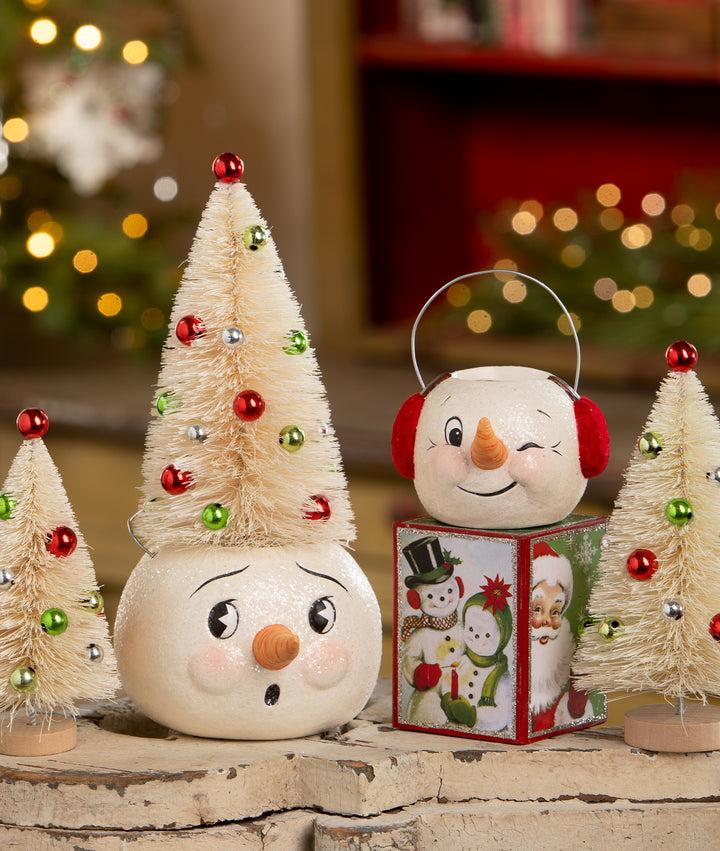 Winking Snowman Bucket by Bethany Lowe Designs, image 5
