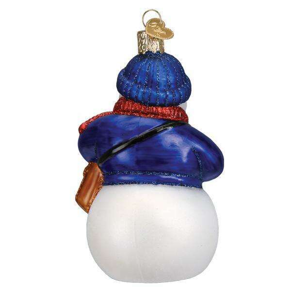 Old World Christmas USPS Snowman Blown Glass Ornament