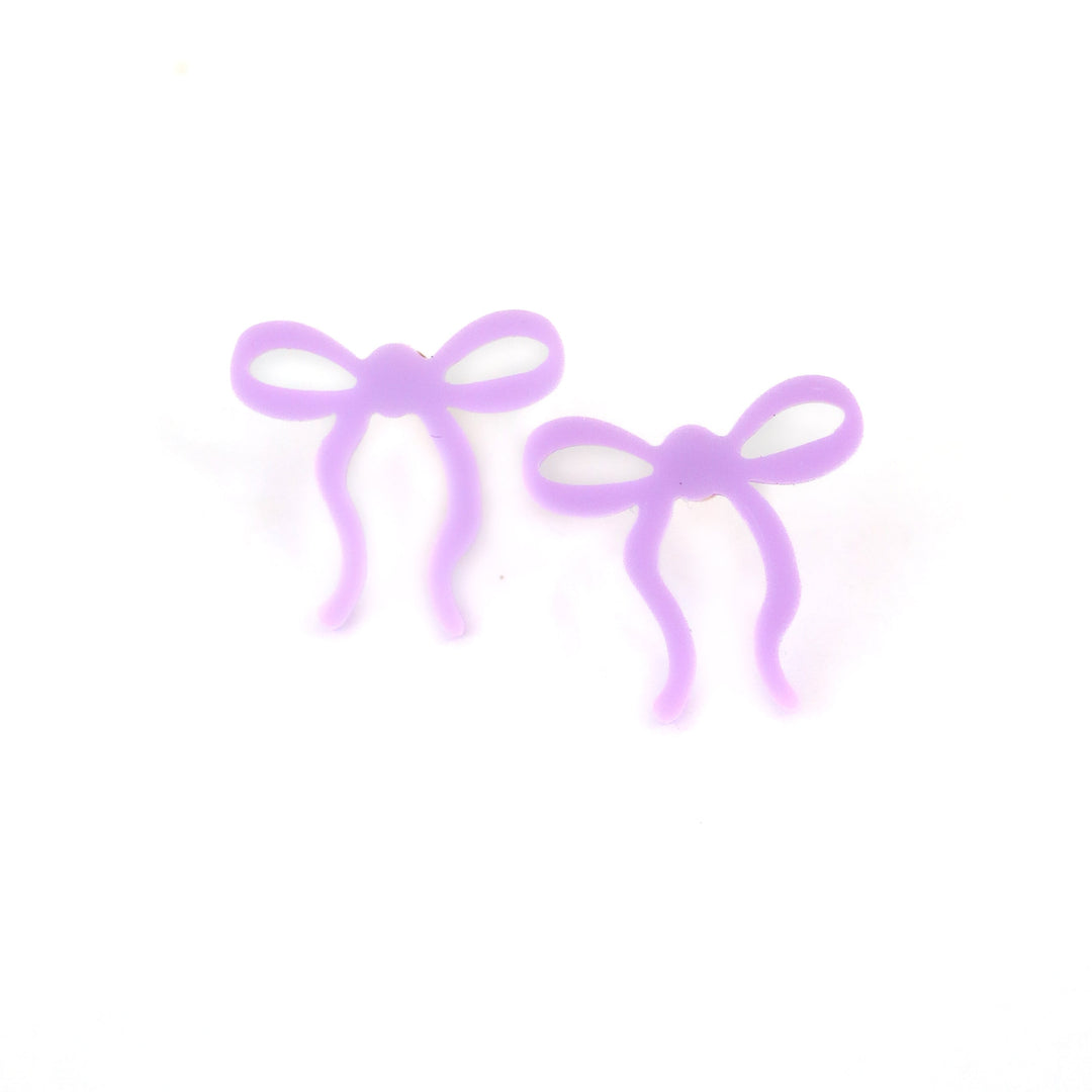 Mini Acrylic Bow Stud Earrings