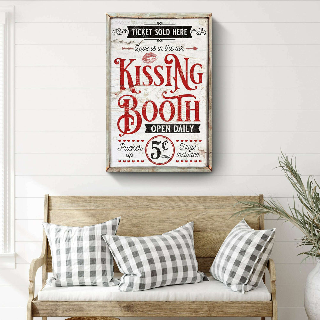 Valentines Day Kissing Booth Sign III