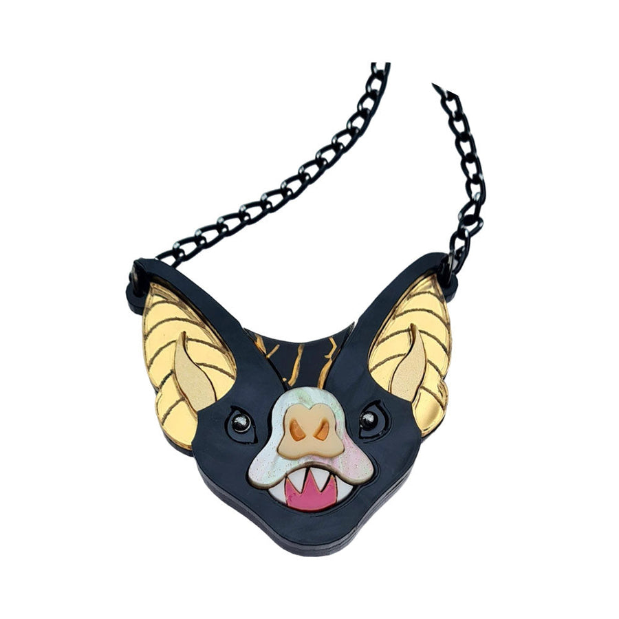 Vampire Bat Face Necklace - Two Colours by Cherryloco Jewellery 1