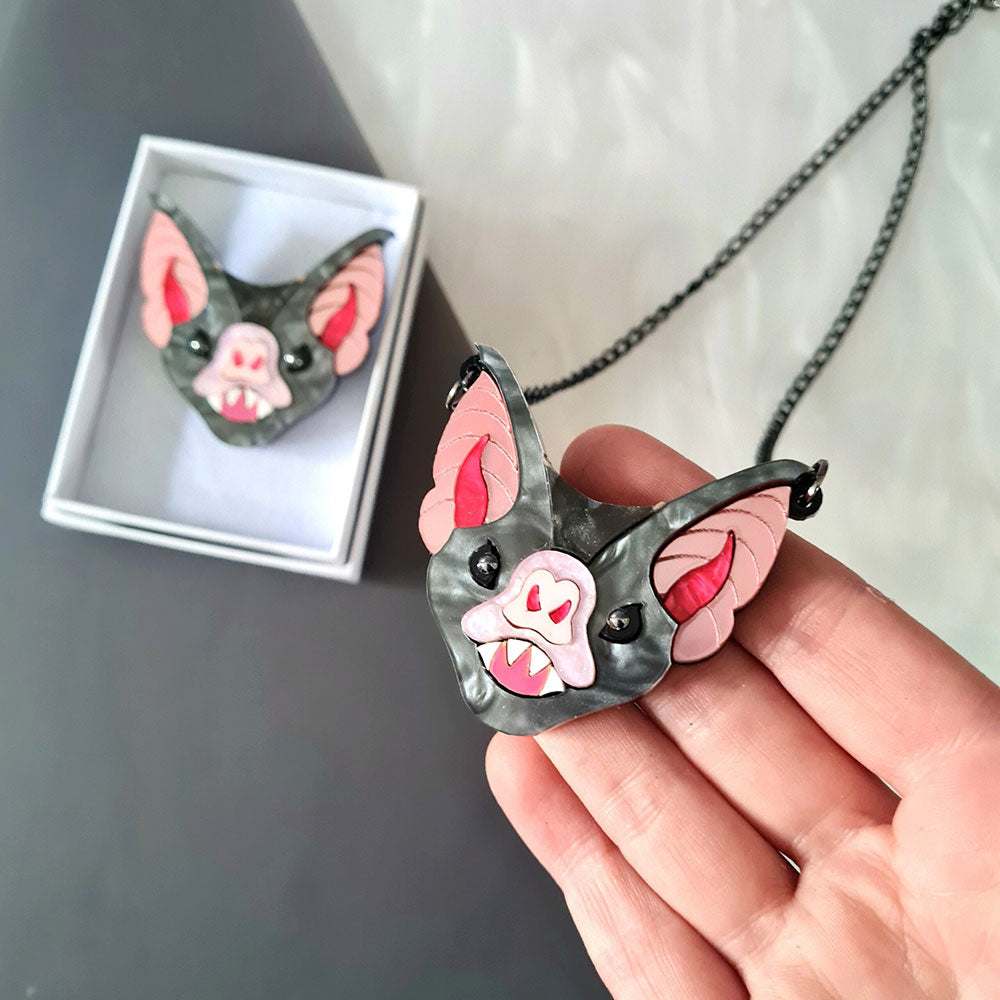 Vampire Bat Necklace by Cherryloco Jewellery 3