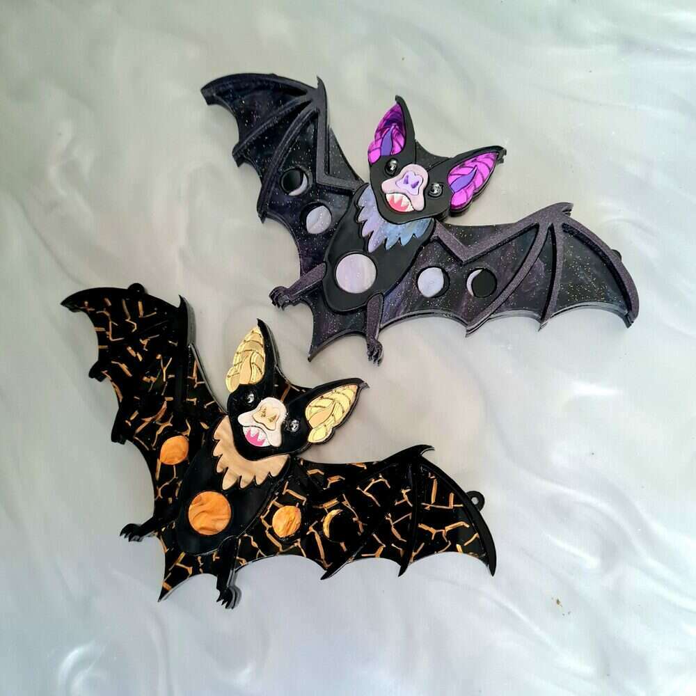 Vampire Bat Statement Necklace - Two Colours by Cherryloco Jewellery 1