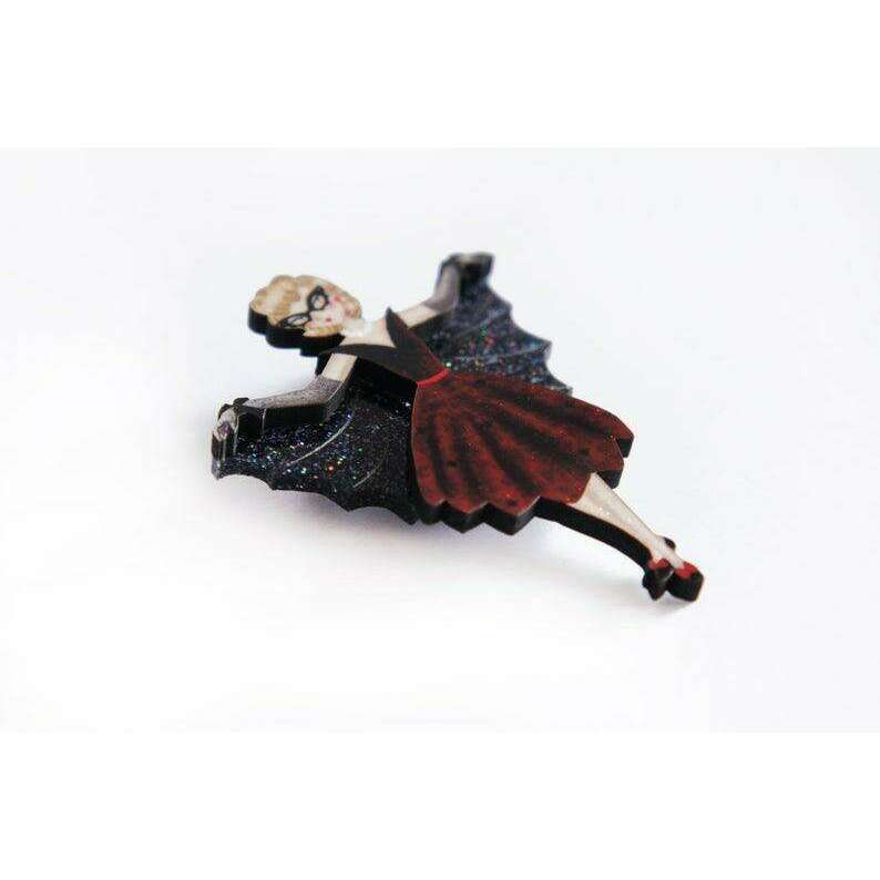 Bat Woman Brooch by LaliBlue - Quirks!
