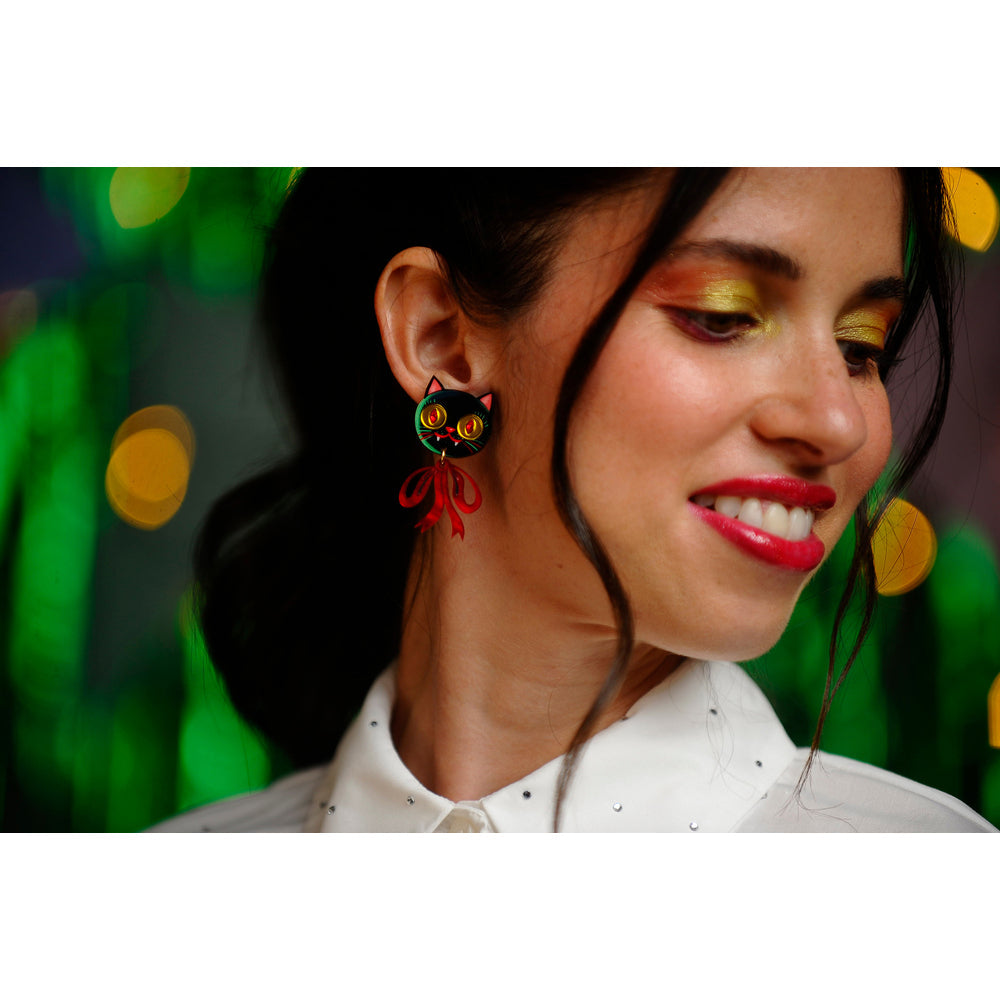 Vampire Kitten Earrings by Laliblue 3