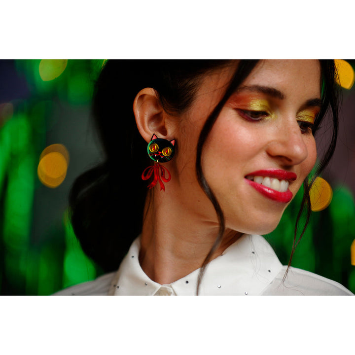 Vampire Kitten Earrings by Laliblue 3