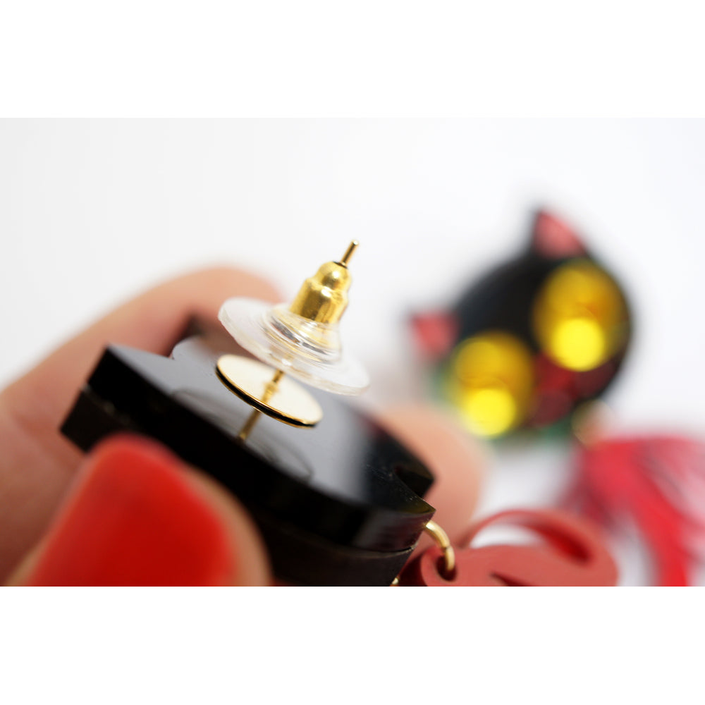 Vampire Kitten Earrings by Laliblue 4