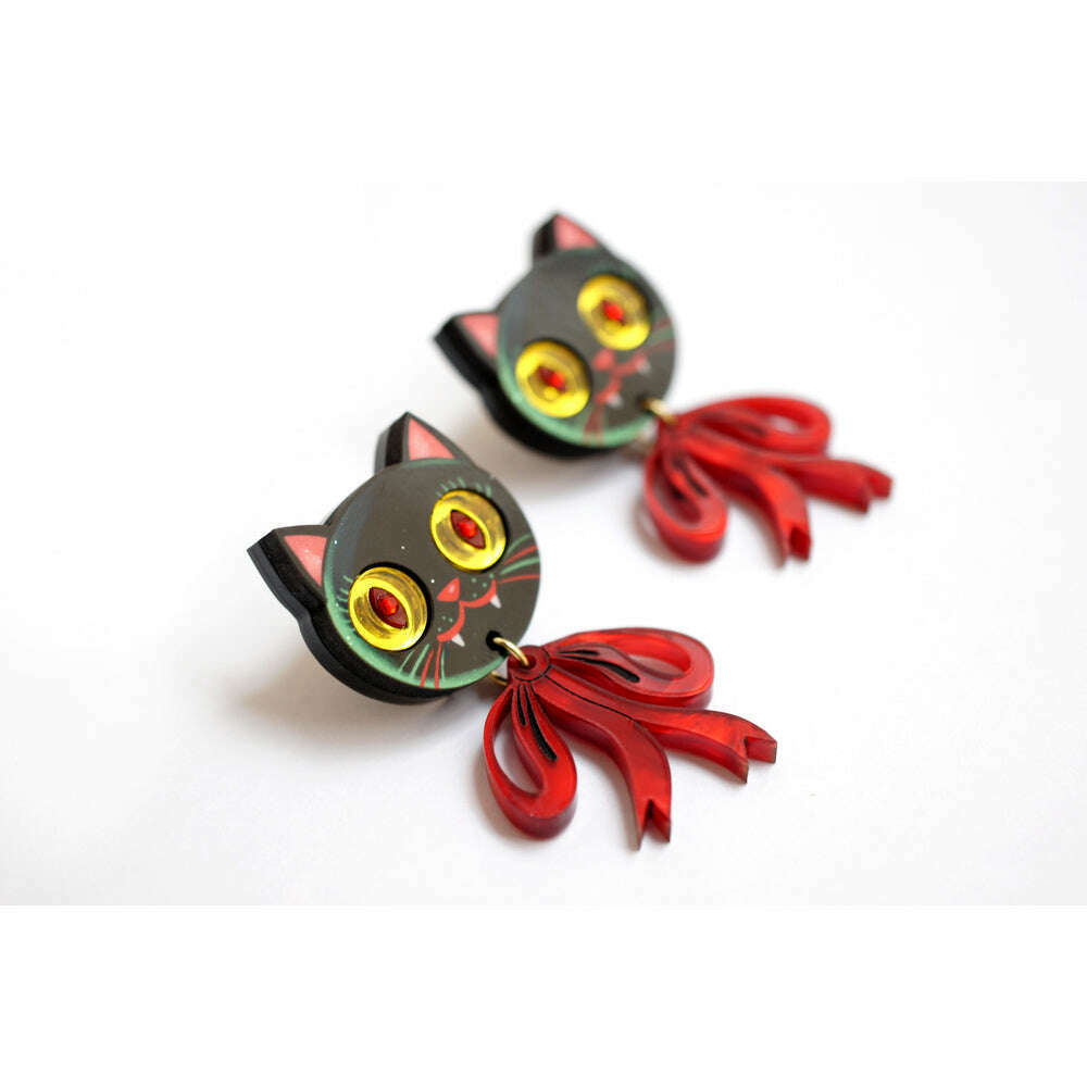 Vampire Kitten Earrings by Laliblue 1