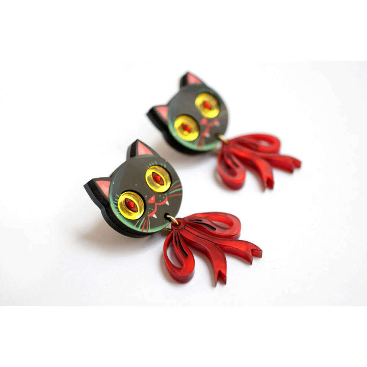 Vampire Kitten Earrings by Laliblue 1