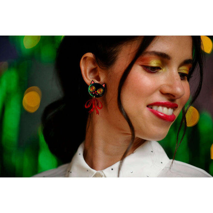 Vampire Kitten Earrings by Laliblue 3