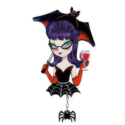 Vampiress w/ Wine Brooch by Laliblue