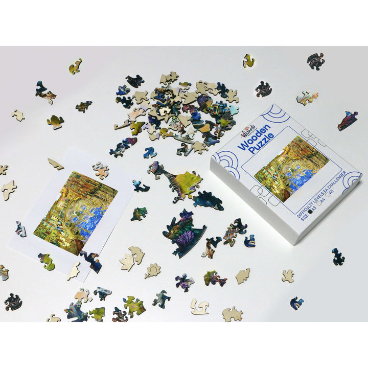 Venetian Canal Scene after Maurice Prendergast - Jigsaw Wooden Puzzle by Wizardi F07N9-21