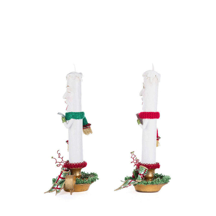 Village Of Holly Woods Caroling Candles Assortment of 2 by Katherine's Collection image 1