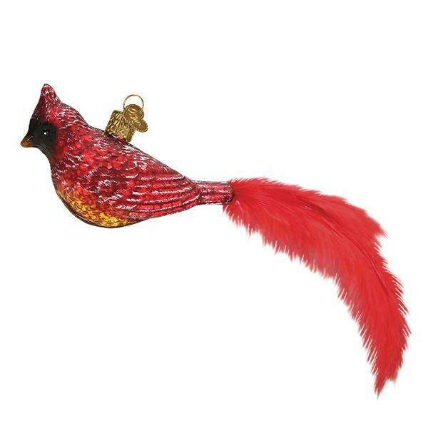 Old World Christmas Vintage Cardinal Blown Glass Ornament