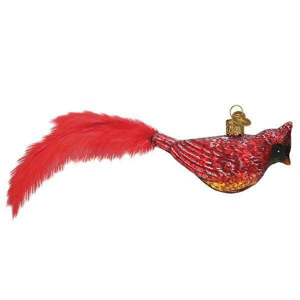 Old World Christmas Vintage Cardinal Blown Glass Ornament