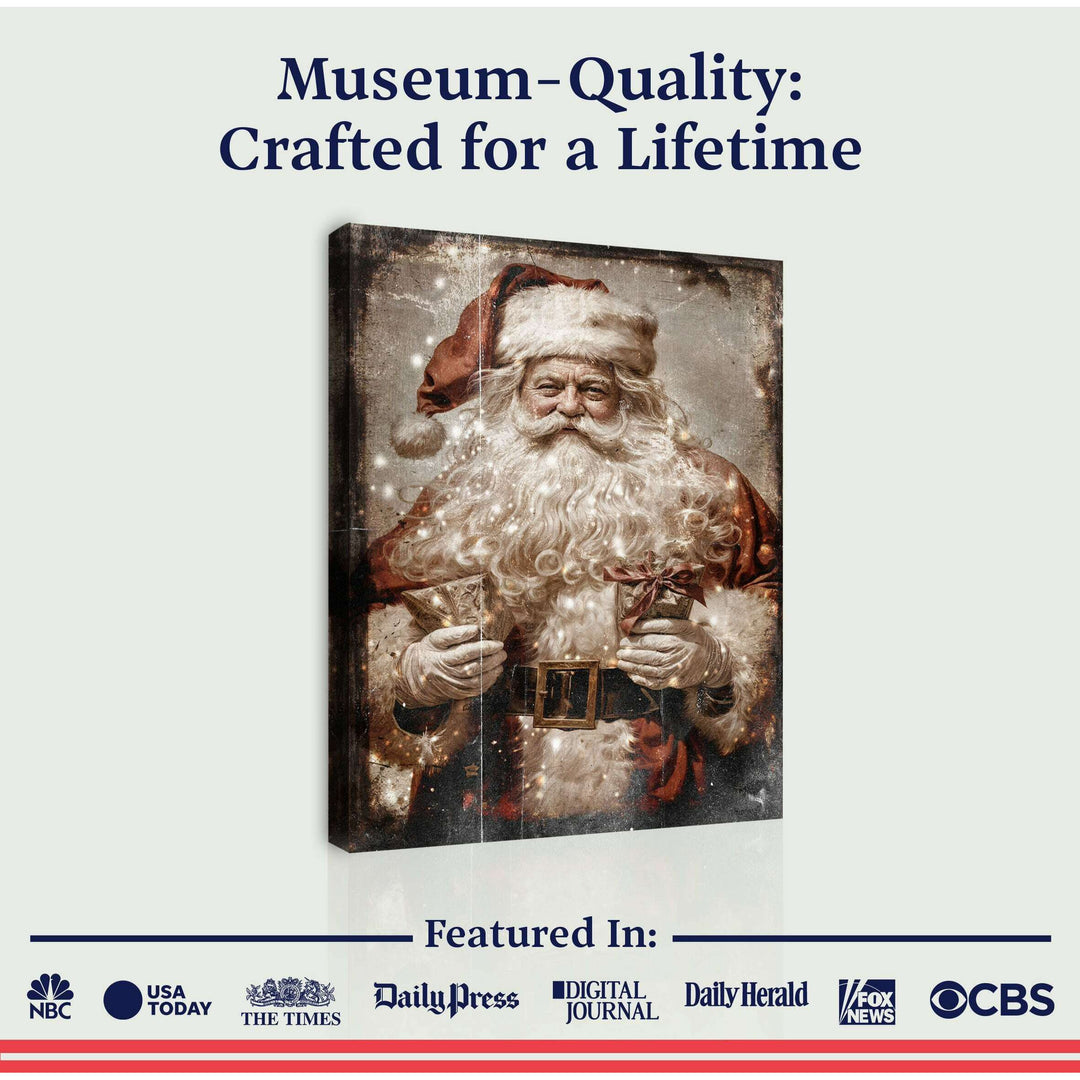 Vintage Christmas Santa Claus Wall Art IV