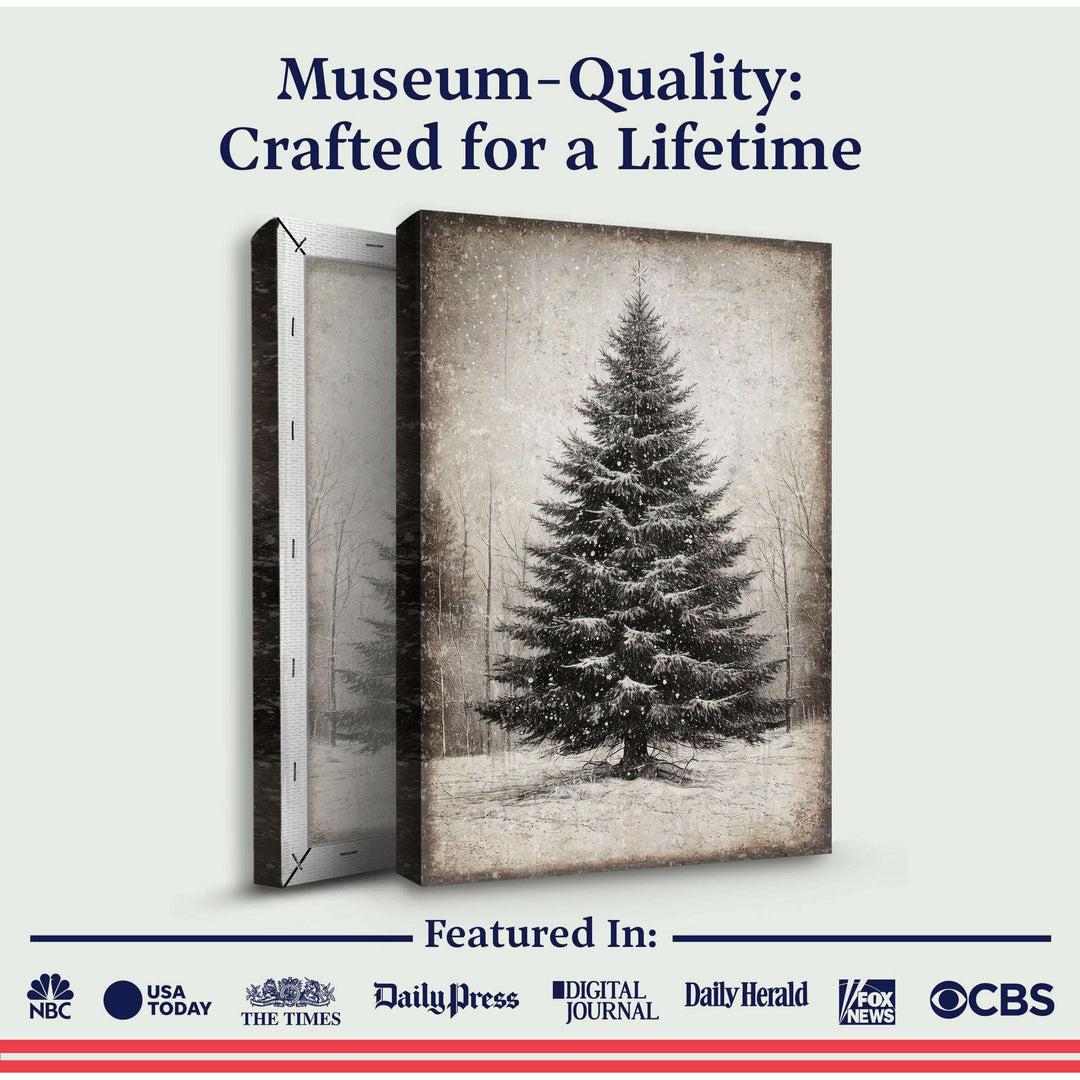 Vintage Christmas Tree Wall Art III