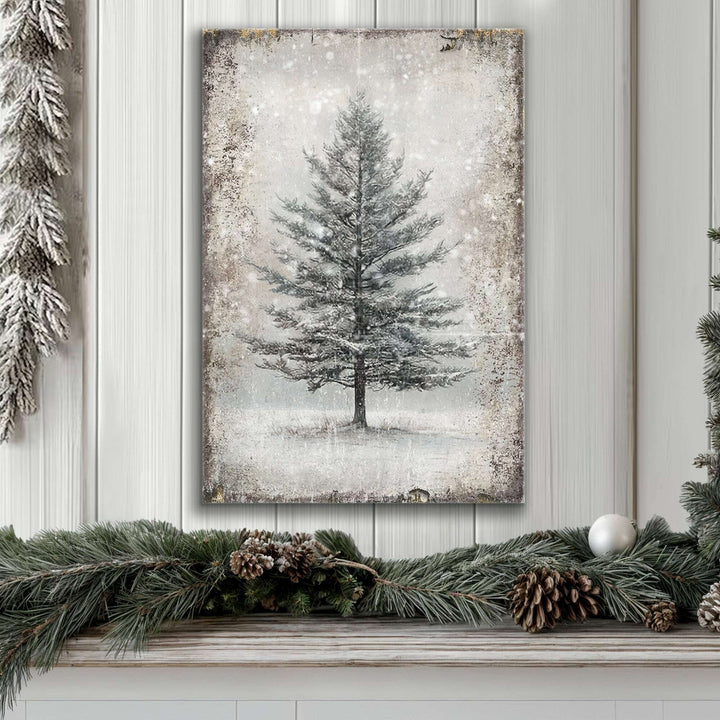 Vintage Christmas Tree Wall Art with Free Mystery Gift