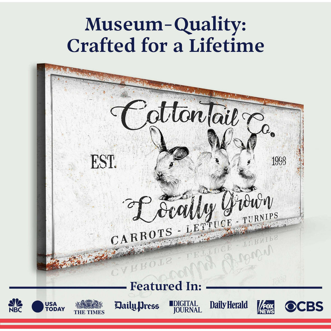 Vintage Cottontail Co Easter Sign III