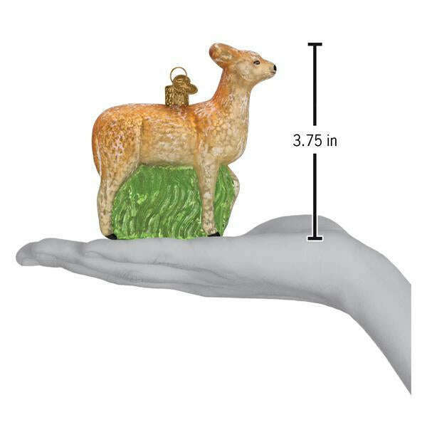 Old World Christmas Vintage Doe Blown Glass Ornament