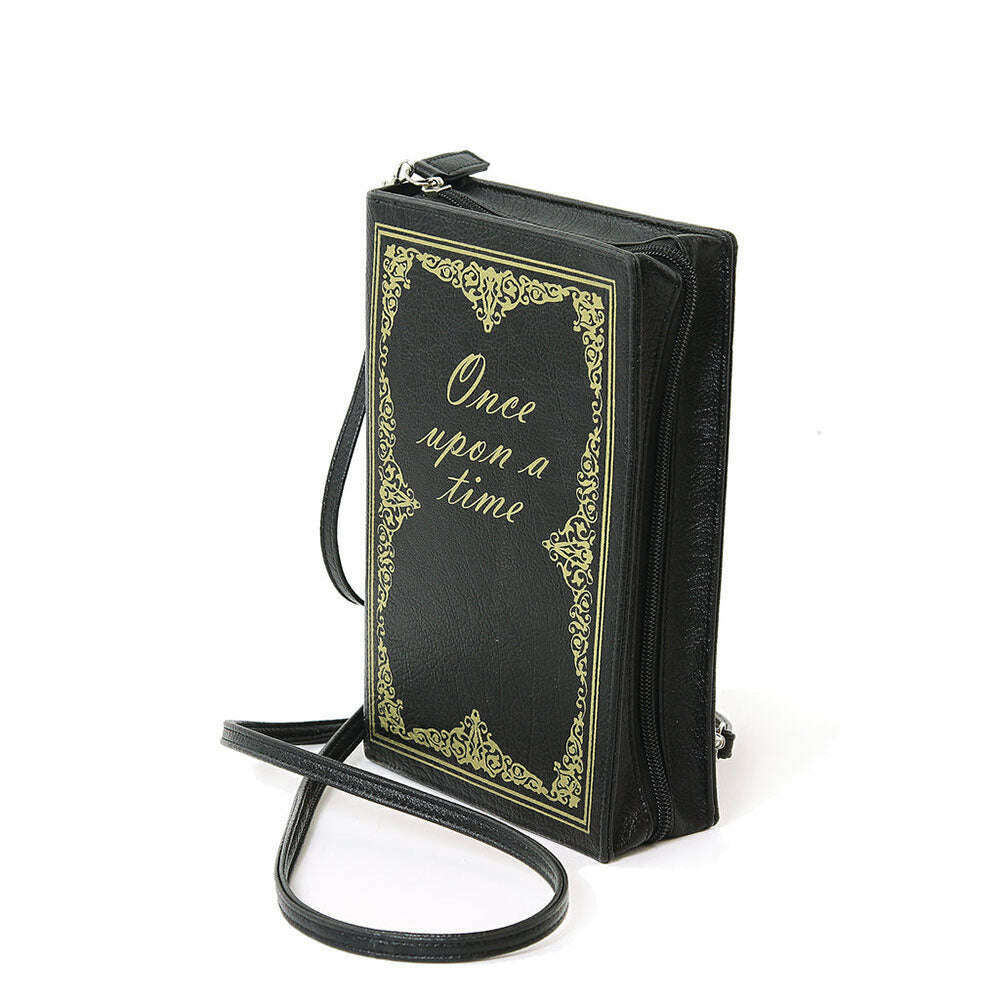 Vintage Hard Bound Story Book Clutch Shoulder Bag by Book Bags
