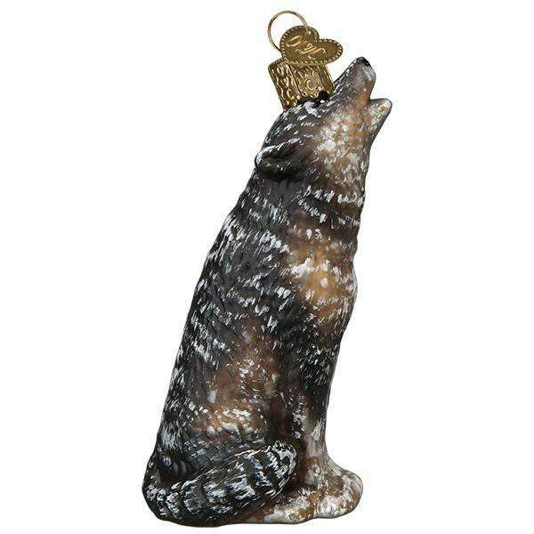 Vintage Howling Wolf Ornament