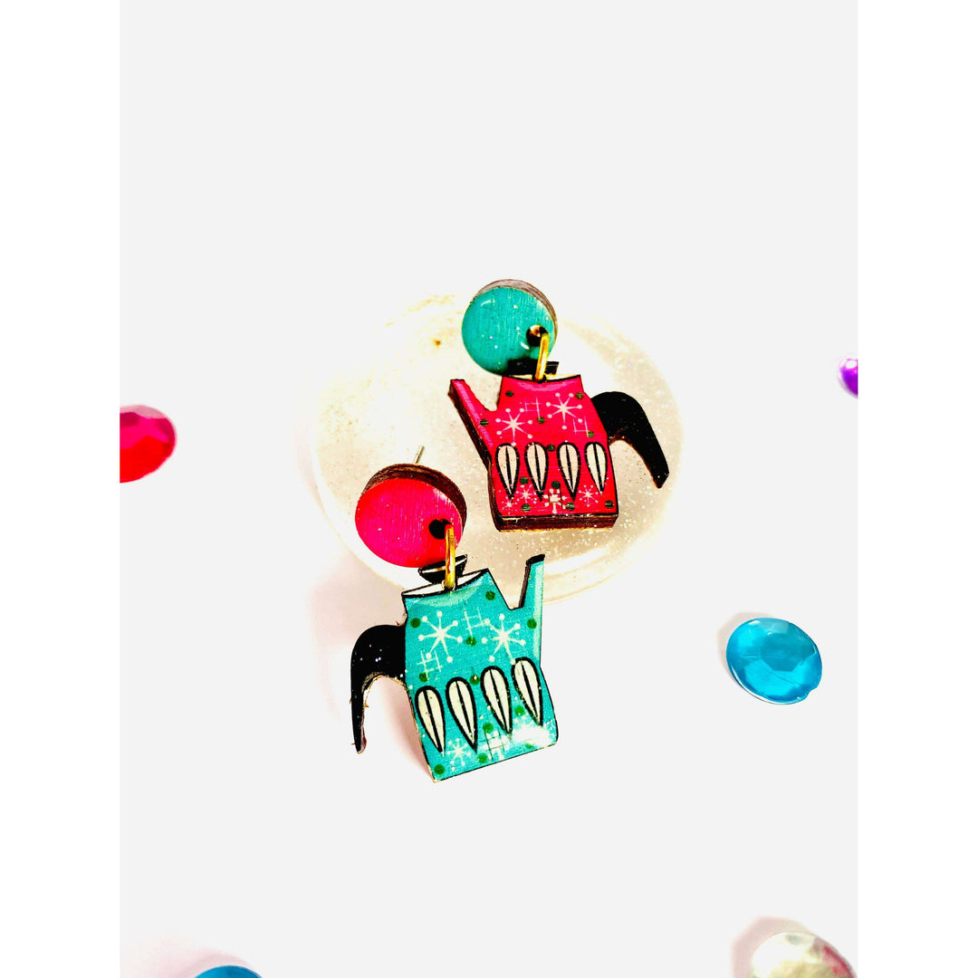Vintage Teapot Earrings by Rosie Rose Parker