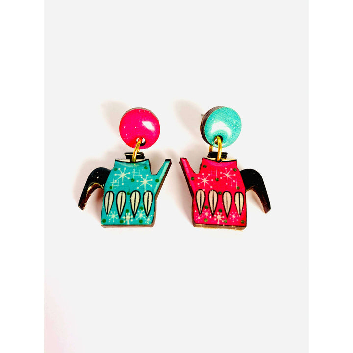 Vintage Teapot Earrings by Rosie Rose Parker