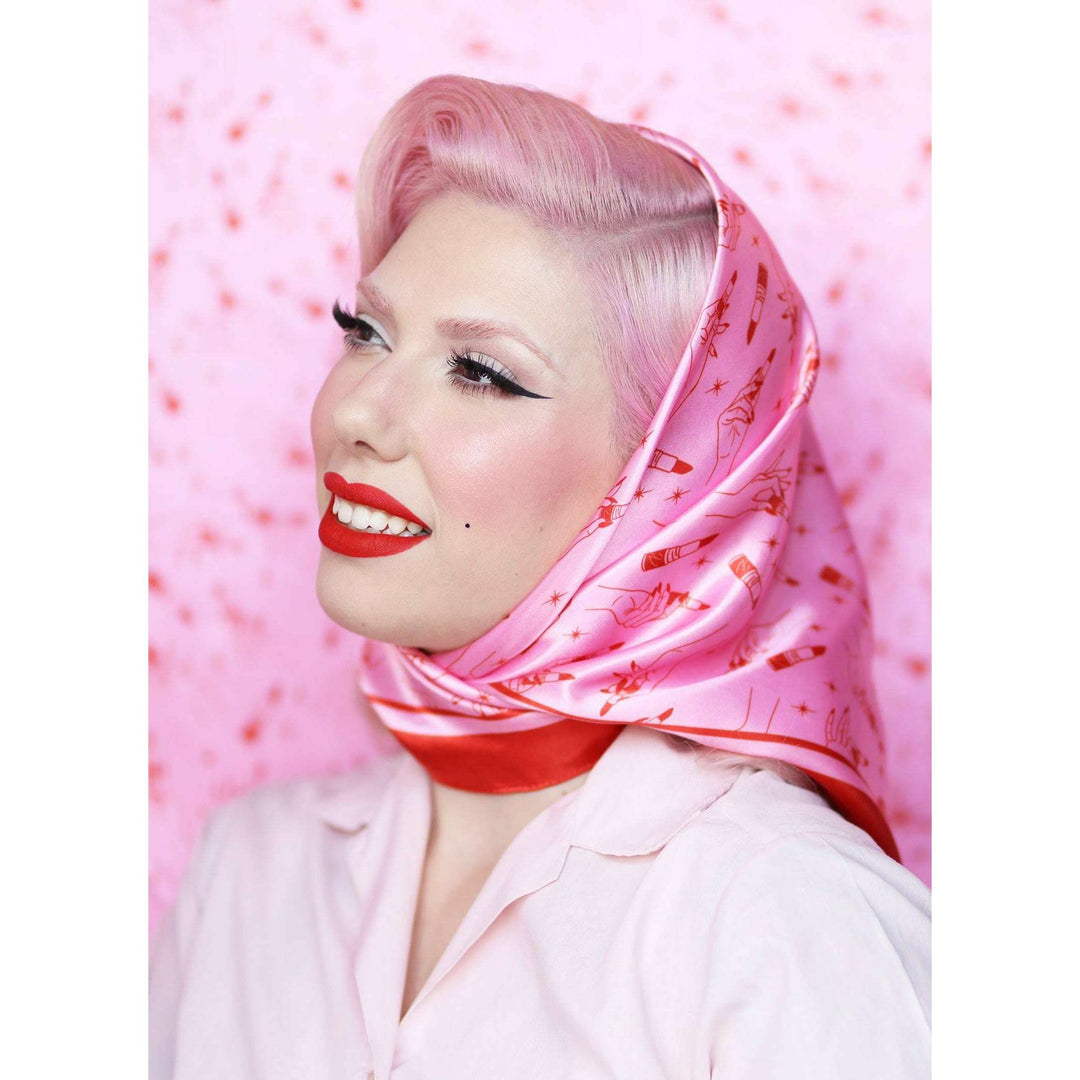 'Vintage with a Twist' Satin Scarf