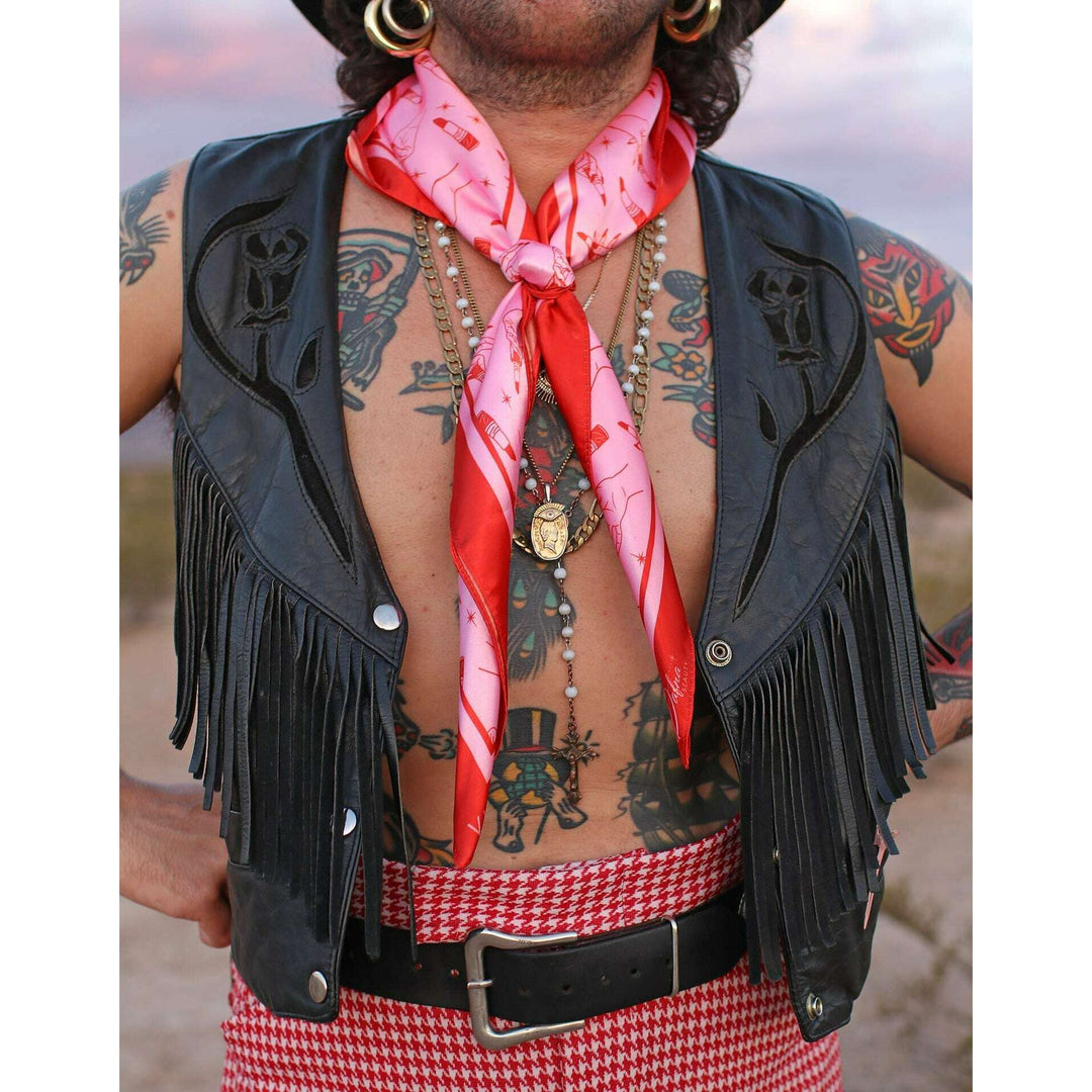 'Vintage with a Twist' Satin Scarf