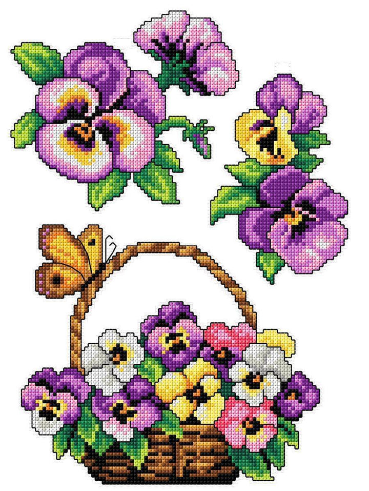 "Violas" 100CS Counted Cross-Stitch Kit