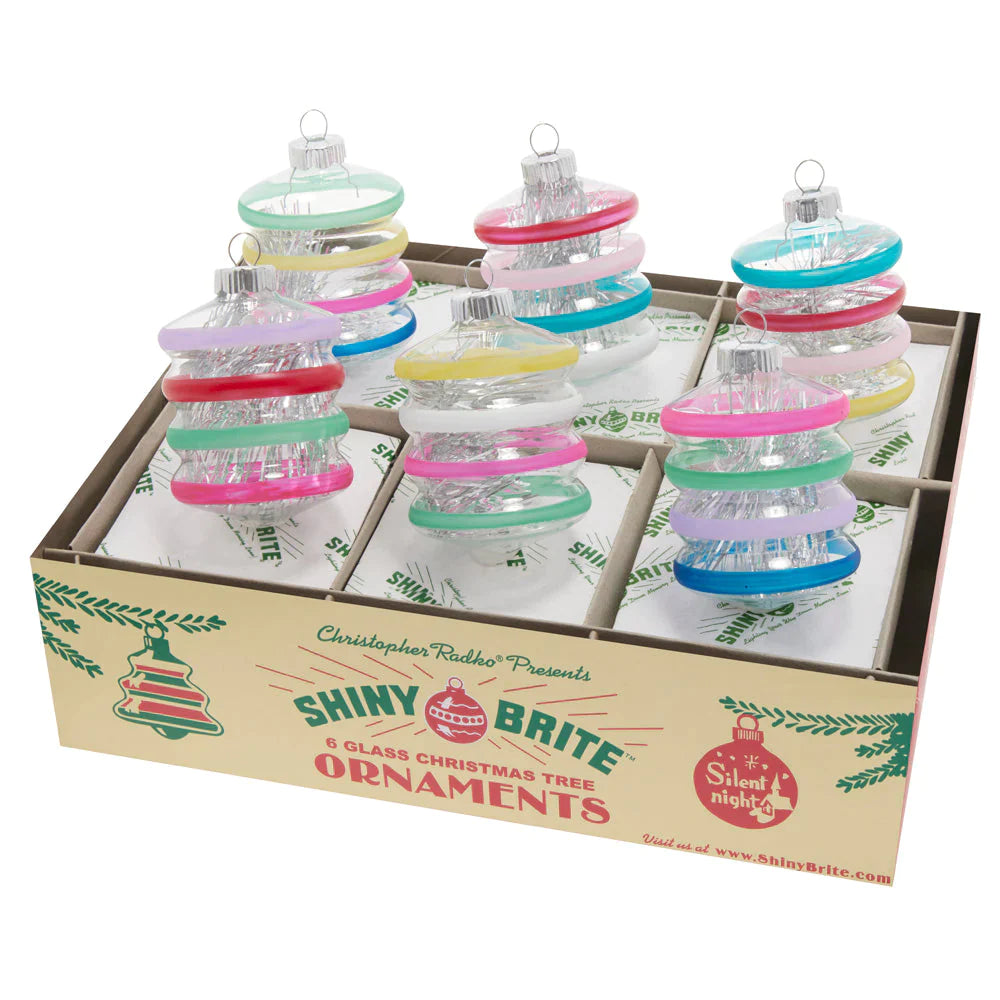 Vivid Vintage 6 Count 3.25” Decorated Lanterns by Shiny Brite - Quirks!