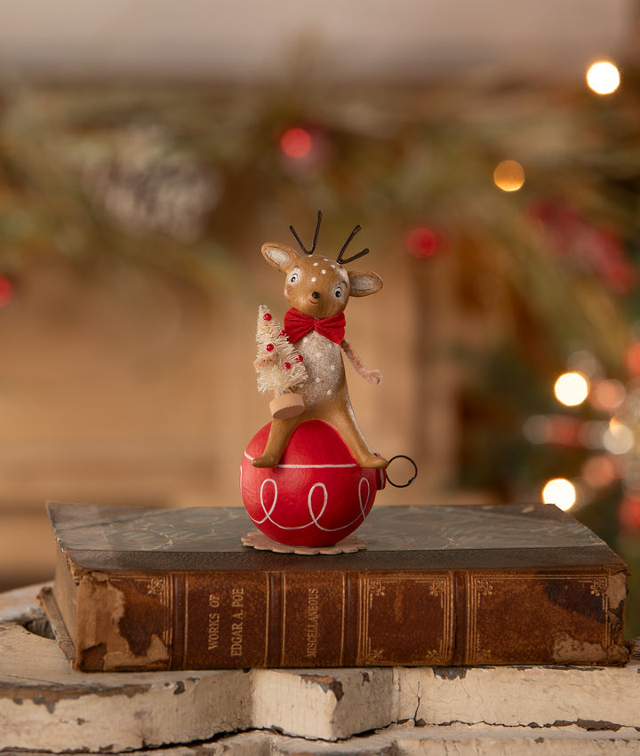 Reindeer on Ornament by Bethany Lowe Designs, christmas decor